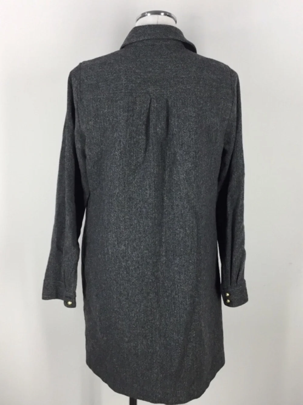 J.Crew 100% Wool Herringbone Shirt Dress NWT Size 0 Petite
